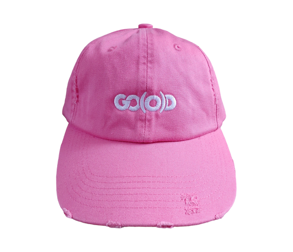 GO(O)D DISTRESSED DAD HAT-PINK