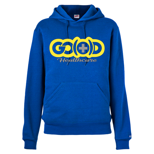 GO(O)D Health Care hoodie-blue/yellow/gray