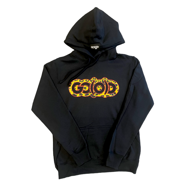 GO O D Leopard HOODIE BLACK LEOPARD PRINT GO O D CO. APPAREL