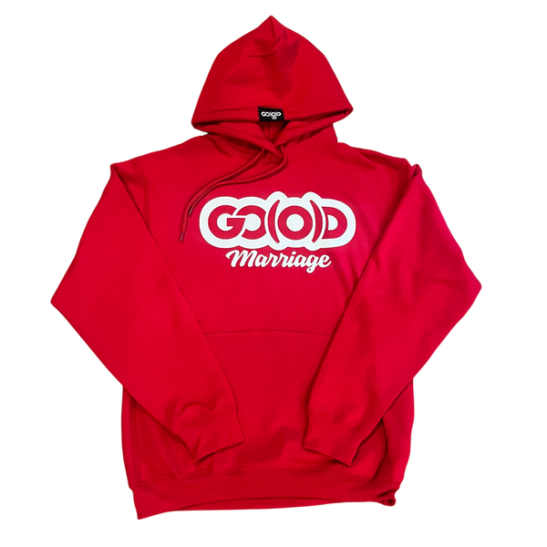 GO(O)D MARRIAGE HOODIE-RED/WHITE