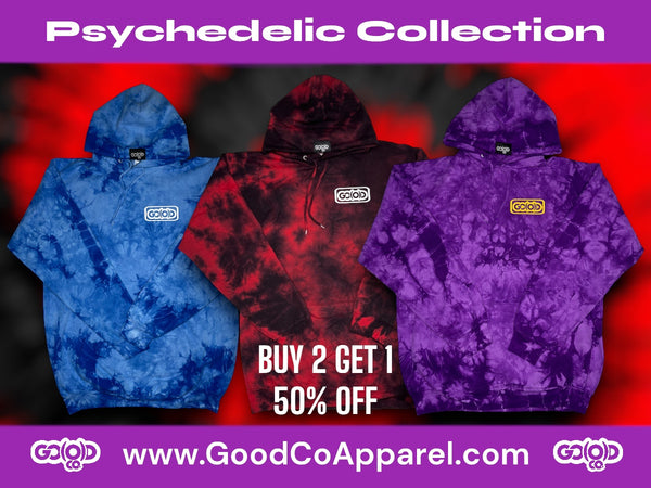 *GO(O)D PSYCHEDELIC INBOX LOGO HOODIE-SKY BLUE/WHITE LOGO (spydel collection)