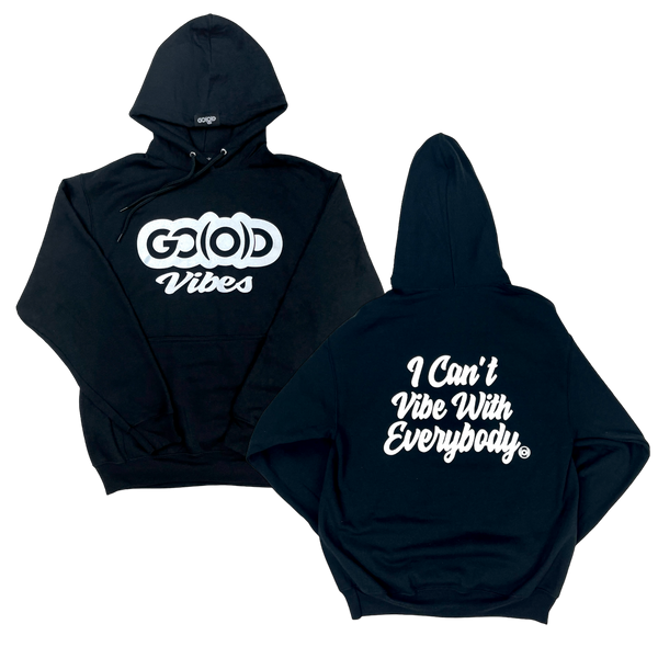 GO O D Vibes Hoodie Black White GO O D CO. APPAREL