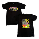 GO(O)D Tropical Tee-Black/Multi-colored logo