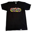 GO(O)D Tropical Tee-Black/Multi-colored logo