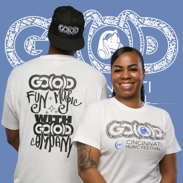 GO(O)D MUSIC FEST TEE-White/Black/Royal Blue