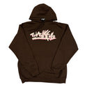 Thankful Hoodie chocolate/cream/pink