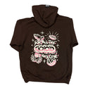 Thankful Hoodie chocolate/cream/pink