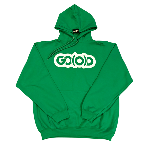 GO(O)D Classic Hoodie-Kelly Green/White